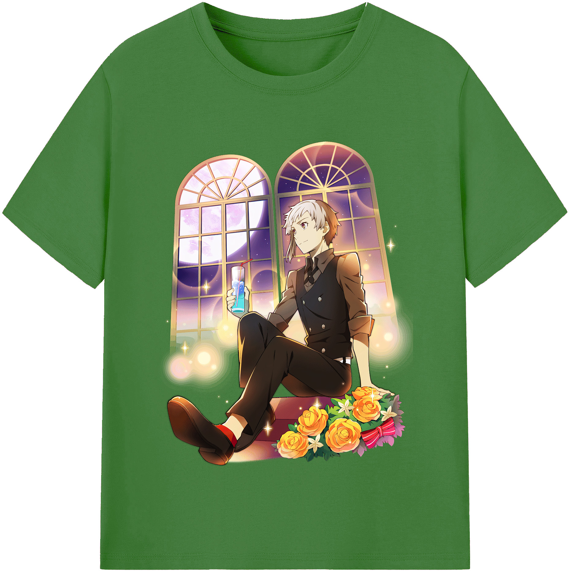 （画像用） 文豪ストレイドッグス Bungo Stray Dogs レディースカジュアルプリントTシャツ（綿100％）